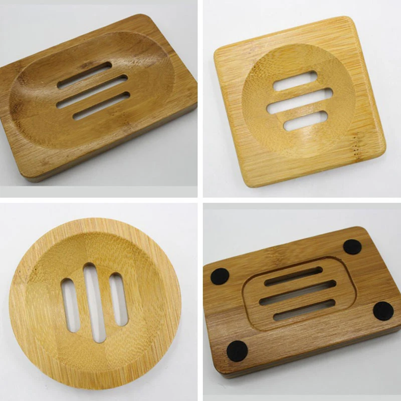 

Soap Box Natural Bamboo Dishes Bath Soap Holder Bamboo Case Tray Wooden Prevent Mildew Drain Box Bathroom Washroom Tools