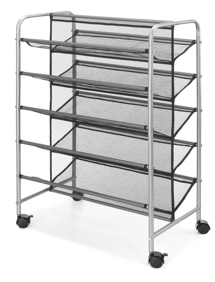 

5 Tier, 30 Pair, Metal Mesh Shoe Shelf Living Room Furniture