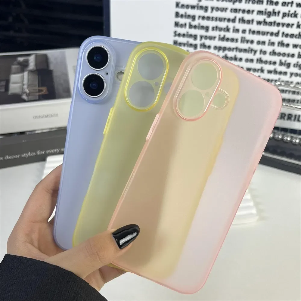 Матовый ультратонкий прозрачный матовый Силиконовый чехол из ТПУ для iPhone 16 15 Pro Max