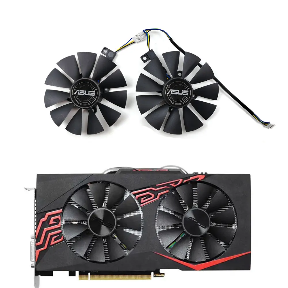 Т 129215 BU PLD09210S12HH FDC10U12S9-C RX580 Вентилятор для Arez Asus Radeon RX 470 4 ГБ Mining 570 580 Expedition OC
