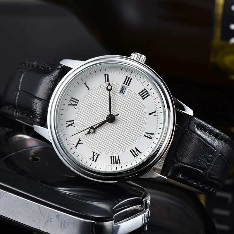 

2022 New Simple Business Men's Quartz Watch Waterproof Leather Fashion Explosive Men's Multi-function Chronograph Wristwatch
