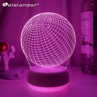 novelty 3d basketball model led night lamp usb battery dual use 716 color childrens bedroom decoration christmas birthday gift