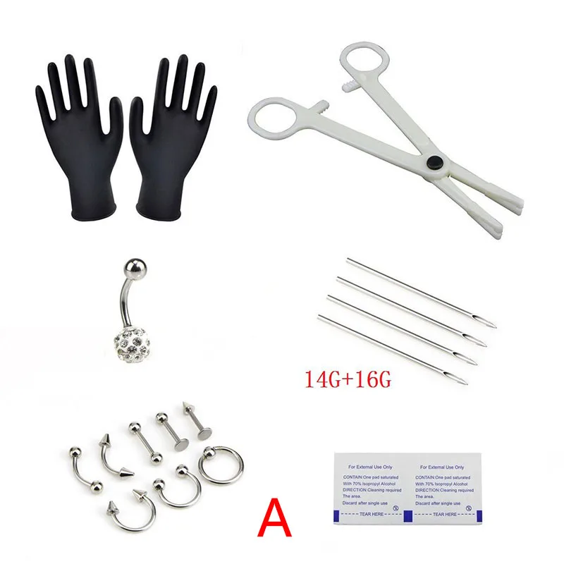 

1Set Stainless Steel Anti Allergy Eyebrow Nail Lip Nail Nasal Nail Ring Nose Ring Earring Personality Body Piercing Jewelry