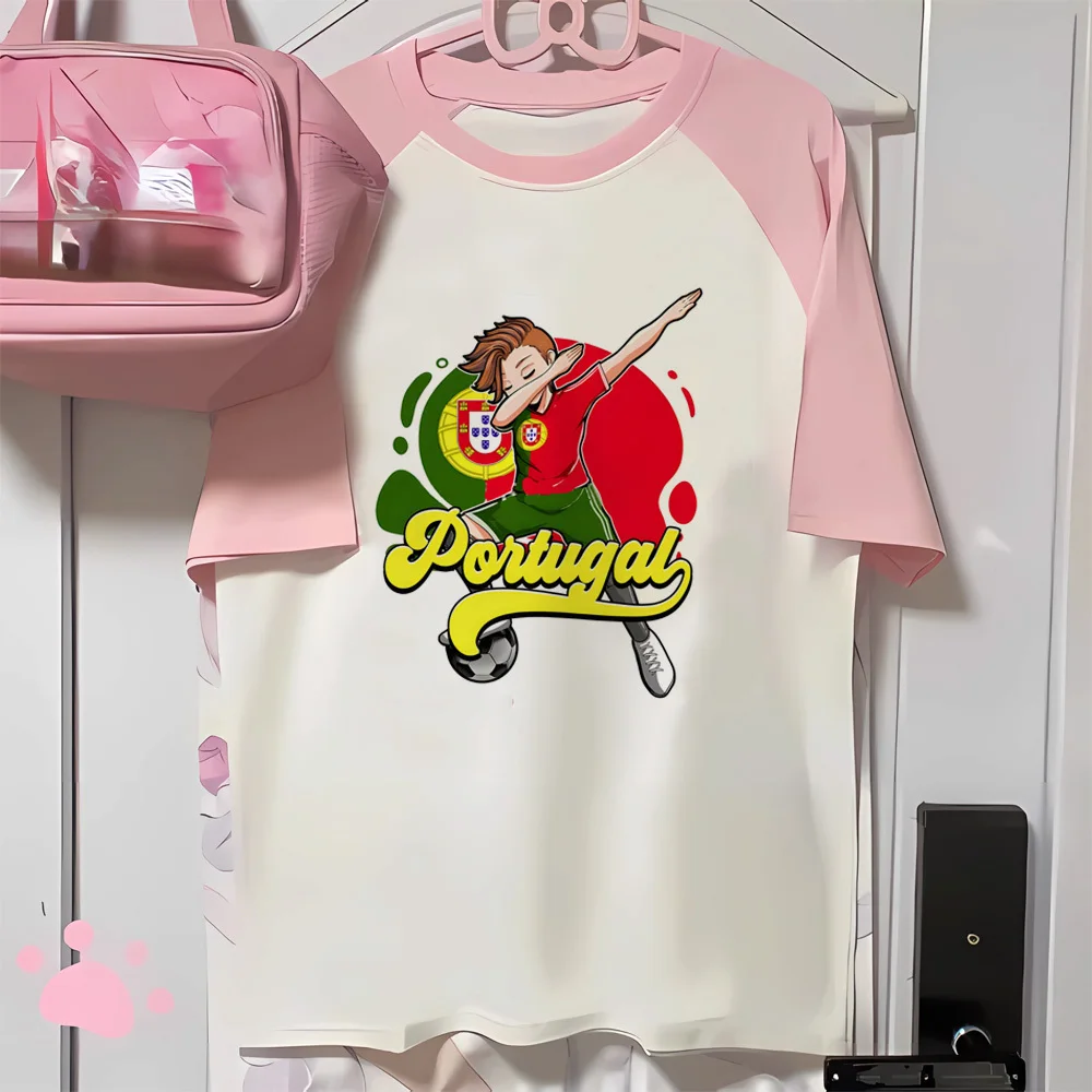 Португалия Футболка женская Y2K графика забавная футболка девушка графическая