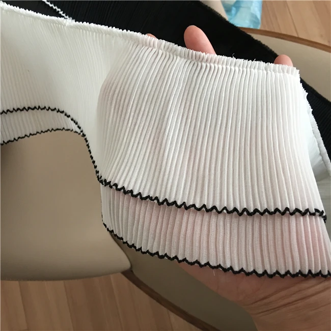 Шифоновая плиссированная кружевная отделка лента для шитья одежды своими руками