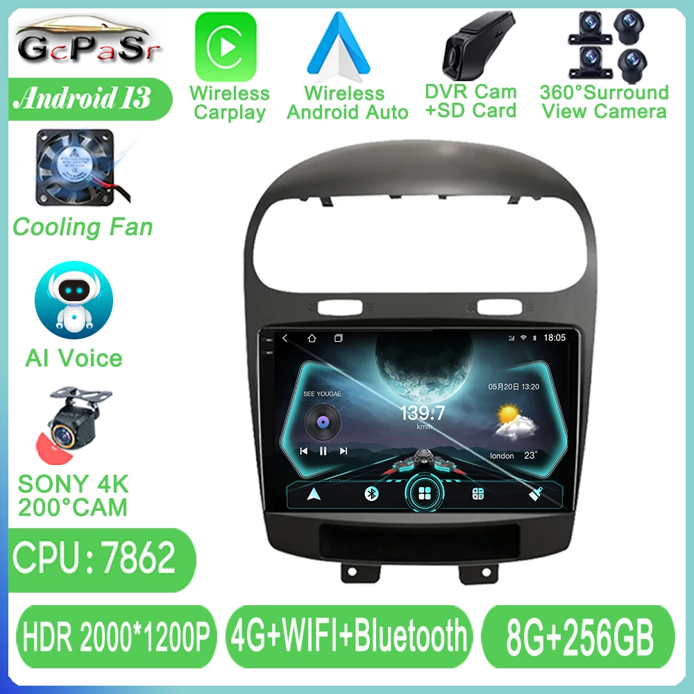 

Автомагнитола на Android для Dodge Journey Fiat Leap 2012 -2020, автомобильное радио, стерео, DVD, мультимедийный плеер для Carplay, GPS-навигация, Wi-Fi, разъем 2din