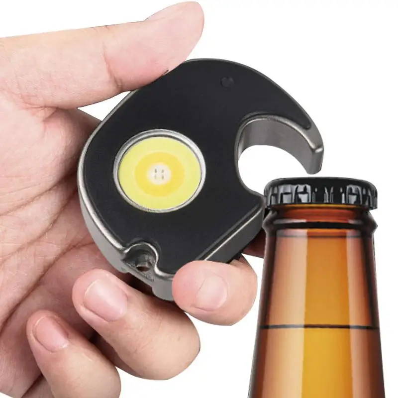 

Keychain Light LED Portable Lights COB Bottle Opener Lights Magnet 500 Lumens Rechargeable Waterproof Flashlight 7 Modes With