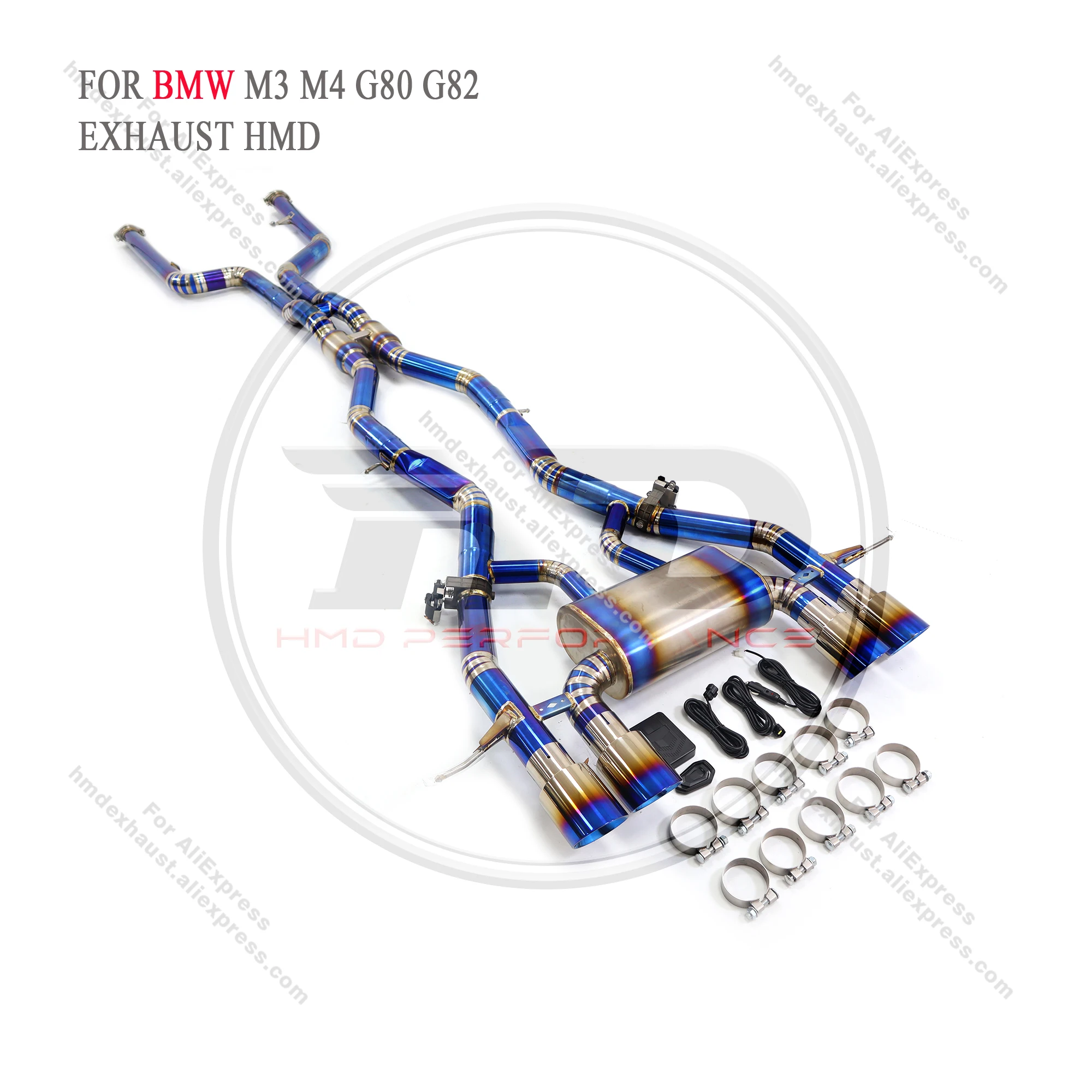 HMD для BMW M3 M4 титановый сплав 2021 + G80 G82 3 0 T S58 Выхлопной Клапан Catback беспроводной