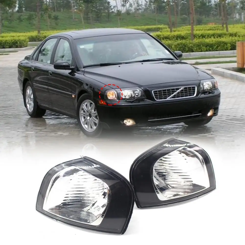 

Replacement Portable Left/Right Parking Light Shell Turn Signal Cover Bezel 30655423 30655422 for Volvo S80 99-06
