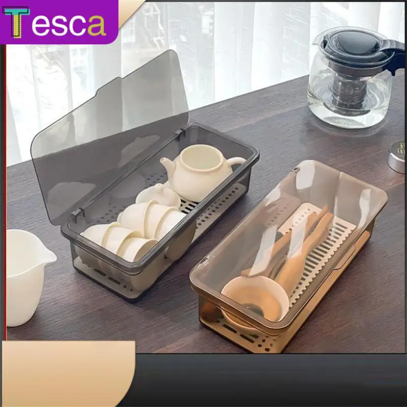 

With Dustproof Cover Tea Cup Dustproof Box With Cover Saving Space Storage Rack Multifunctional Storage Box 2023 Waterproof Home