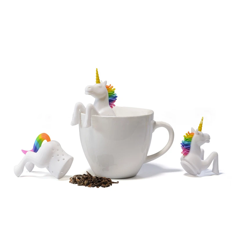 

Unicorn Shape Tea Infuser Strainers Food Grade Creative 1 Pcs Diffuser Tea Bag Filter Loose Leaf Herbal Spice Filter Silicone