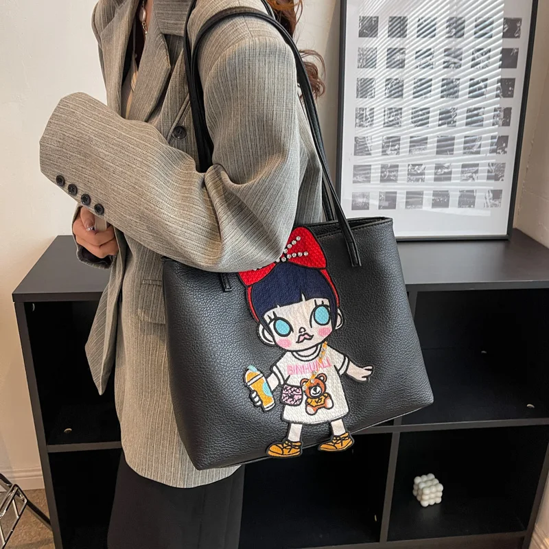 

Cartoon Ladies Handbags Women Fashion Bags Designer Tote Luxury Brand Leather Shoulder Bag Women Top Handle Bag Femme Sac A Main
