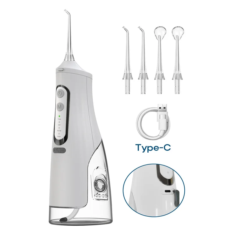 

4-speed Pulse Toothwasher 310ml Large-capacity Water Spray Dental Floss Hand-held Rechargeable Toothwasher Dental Cleaner