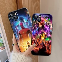 marvel the avengers iron man phone case for apple iphone 13 12 11 pro 12 13 mini x xr xs max se 6 6s 7 8 plus carcasa black
