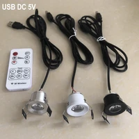 5v usb mini spot led downlight dimmable remote control 1 5w 3w recessed led light jewelry cabinet lamp ceiling spotlight stair