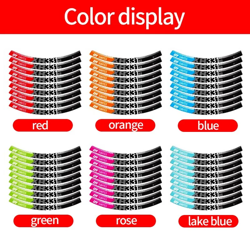 

9pc/set 3M-pvc MTB DT Wheel Set Sticker DIY Customized Bicycle MTB DT XR331 Rim Stickers Width 20mm accessories