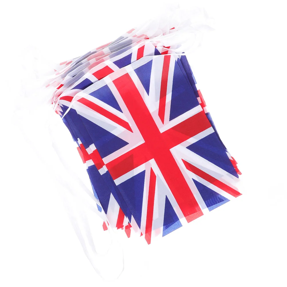 

UK Hanging Flag UK String Flag Union Jack Flag Bunting Outdoor Hanging Banner for Home Festival Party