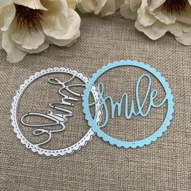 

Улыбка письмо кольцо металлические штампы трафареты для «сделай сам» Скрапбукинг декоративная ручная работа высечка шаблон форма