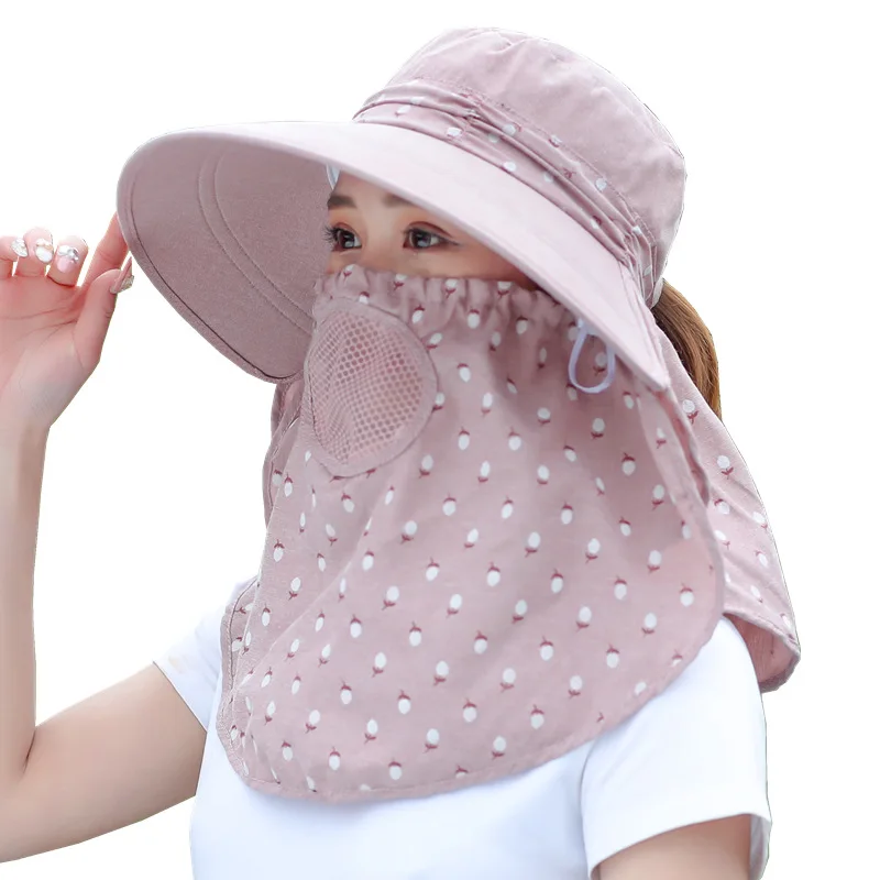 W128 Солнцезащитная шляпа для лица и защиты от УФ-лучей дорожная Женская летняя