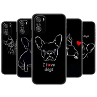 french bulldog phone case for xiaomi redmi 11 lite pro ultra 10 9 8 mix 4 fold 10t black cover silicone back prett