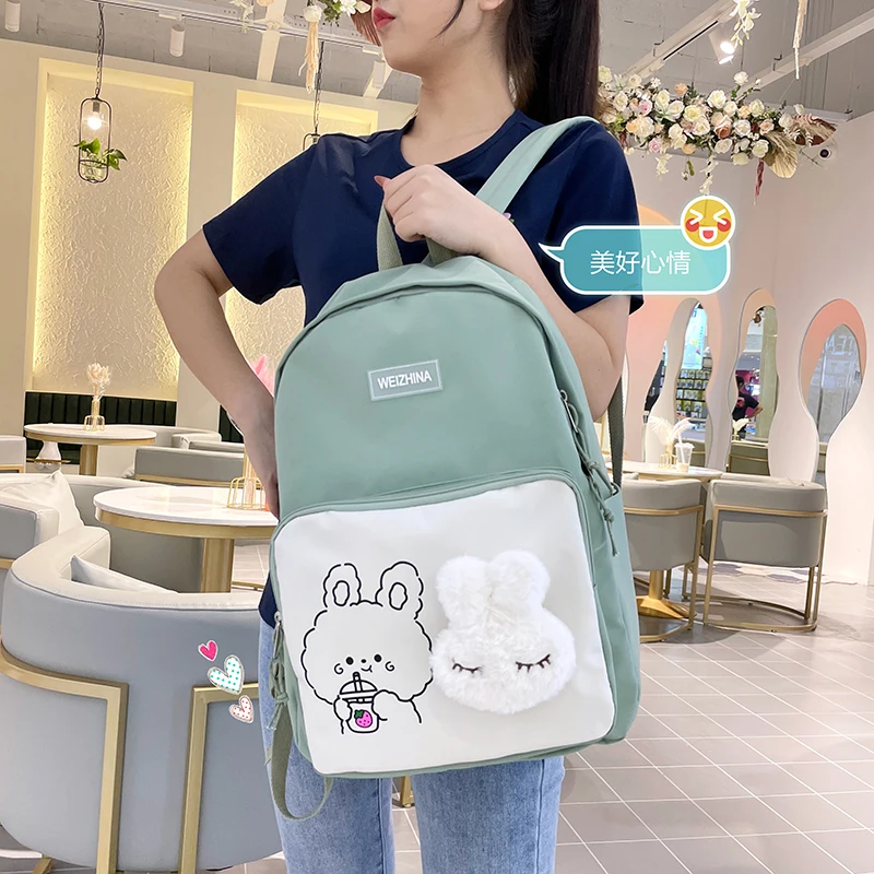 Women's Oxford Backpack for Female Student Large Capacity School Bag Patchwork Travel Rucksack Teenages Girls Anti Theft Bookbag