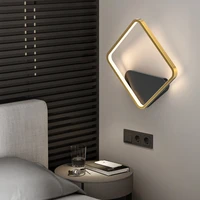 nordic wall lamp black gold bedroom bedside lamp simple modern aisle corridor hotel background wall lamp creative led lamp