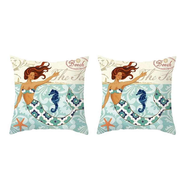 

Наволочка из персиковой кожи с цифровым принтом в средиземноморском океане, товары для дома 23