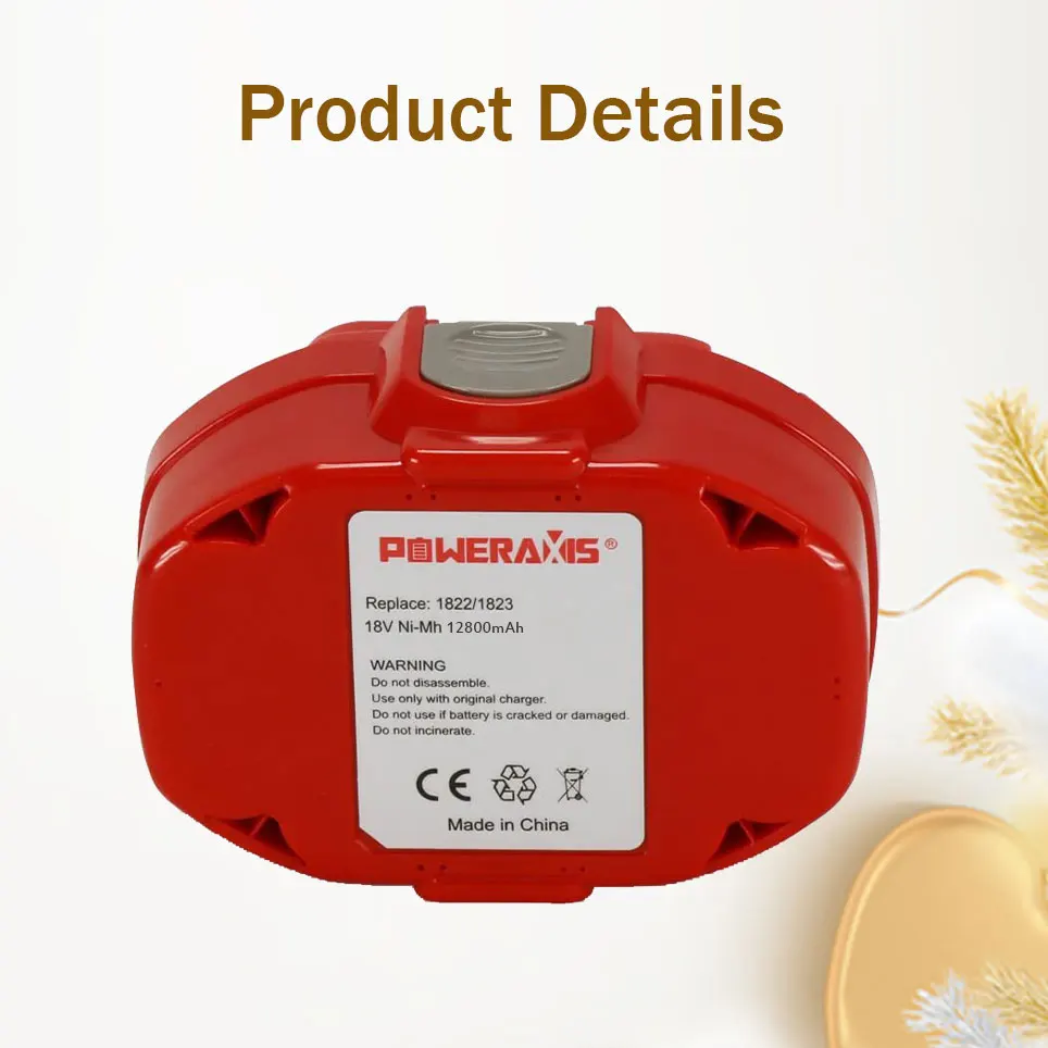 

2022 12800mAh 18V Ni-MH high capacity replacement battery for makita UB181D ML180 6343d 1835F 192827 192827-3 194105-7