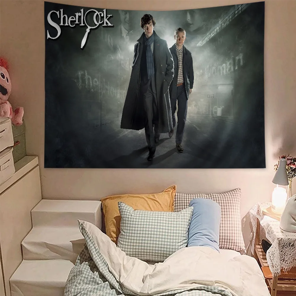 Sherlock фильм гобелен с героями мультфильмов искусство научная фантастика домашний