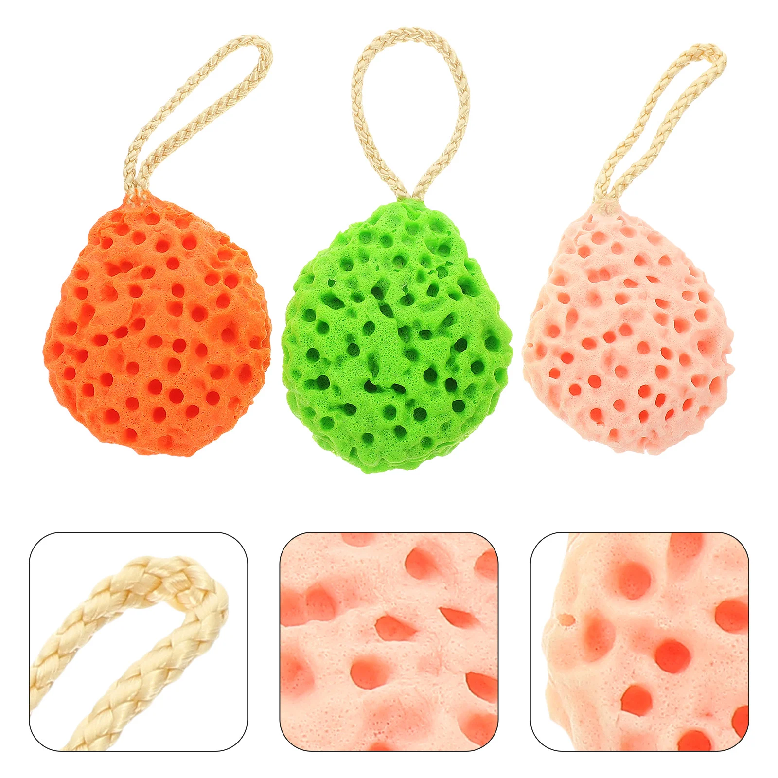 

3 Pcs Compressed Facial Sponges Face Washing Supplies Bath Makeup Supple Exfoliating Girl Cleaner Travel Honeycomb