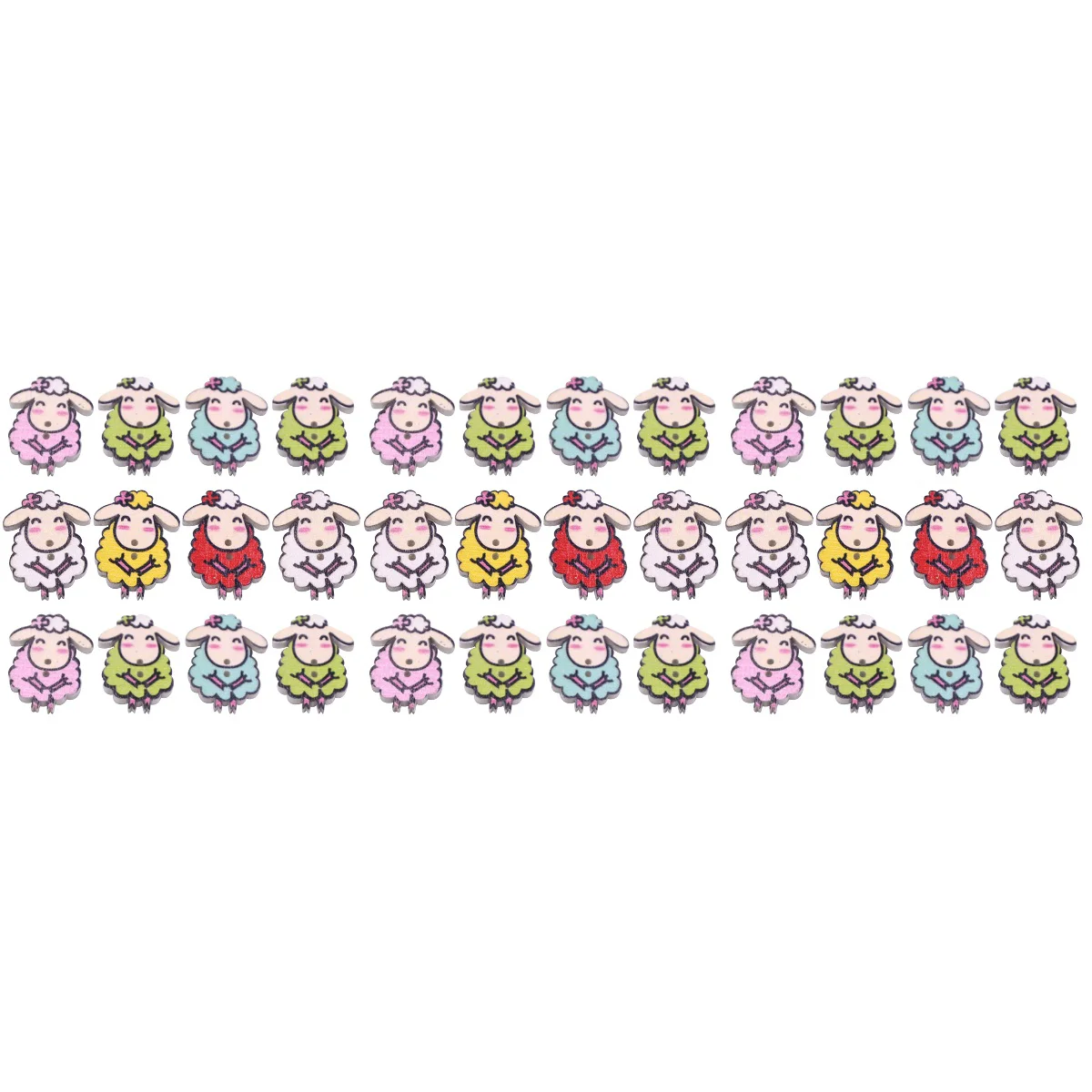 

Buttons Button Diy Sewing Sheep Wooden Cartoon Wood Coatbrooch Pin Coats Clothes Animal Cloth Replacement Accessories Garment