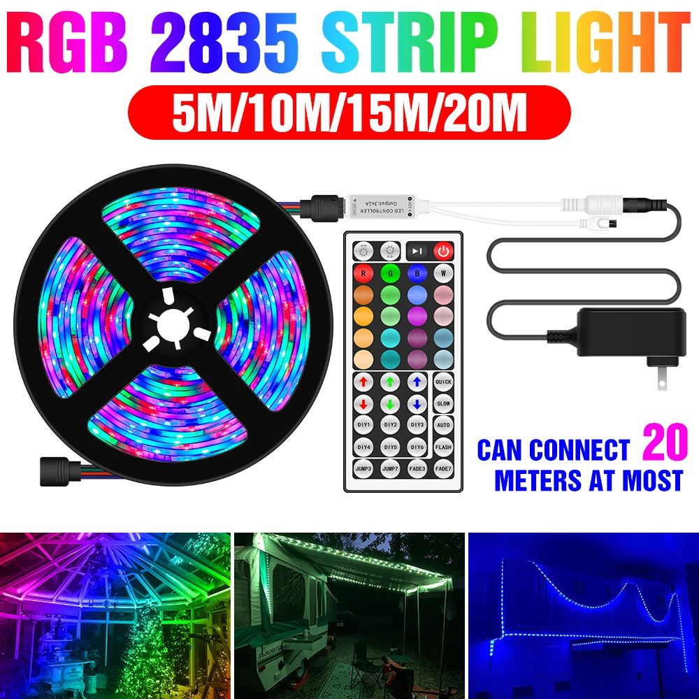 

LED Strip RGB Neon Lights LED Tape Waterproof Diode Living Room TV Backlight Flexible Lamp Christmas Decoration Ribbon LED Light