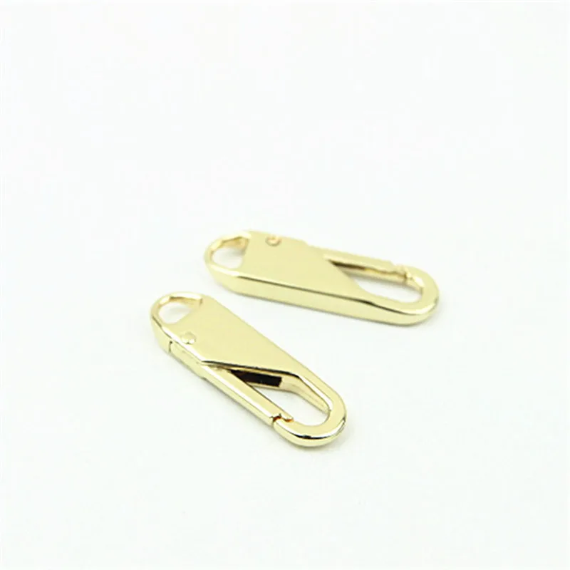 30Pcs 11X37mm 5/8/10# Zipper Puller Spring Snap Buckle Removable Zip Slider Head for Metal Nylon Resin Zips Pendant Repair Tools