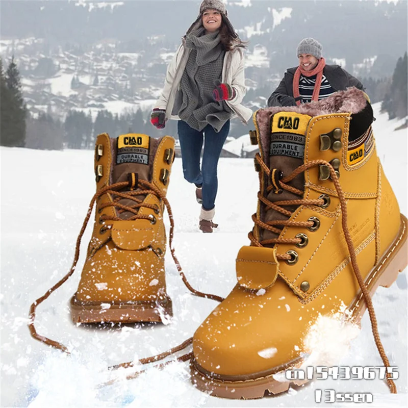 

Winter Men Boots Men's Winter Boots Ankle Boots Men Shoes Male Booties waterproof non-slip thickened high tube large size