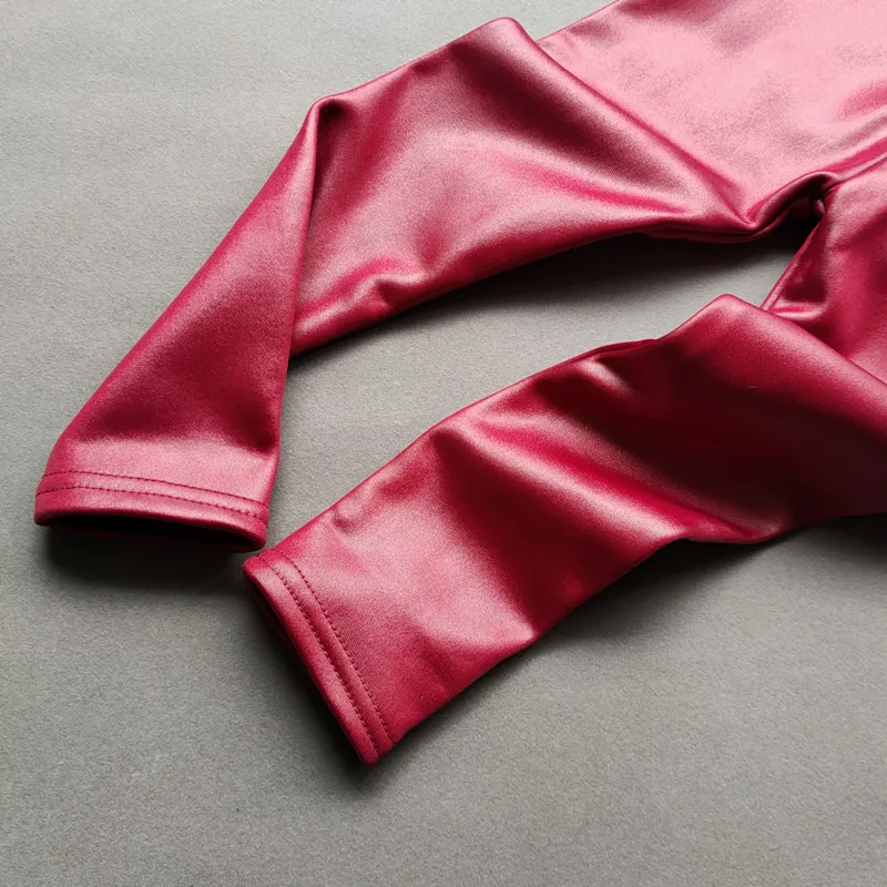 Faux PU Leather Autumn Winter Kids Baby Leggings for Girls Boys Thicken Warm Pants Children's Clothes