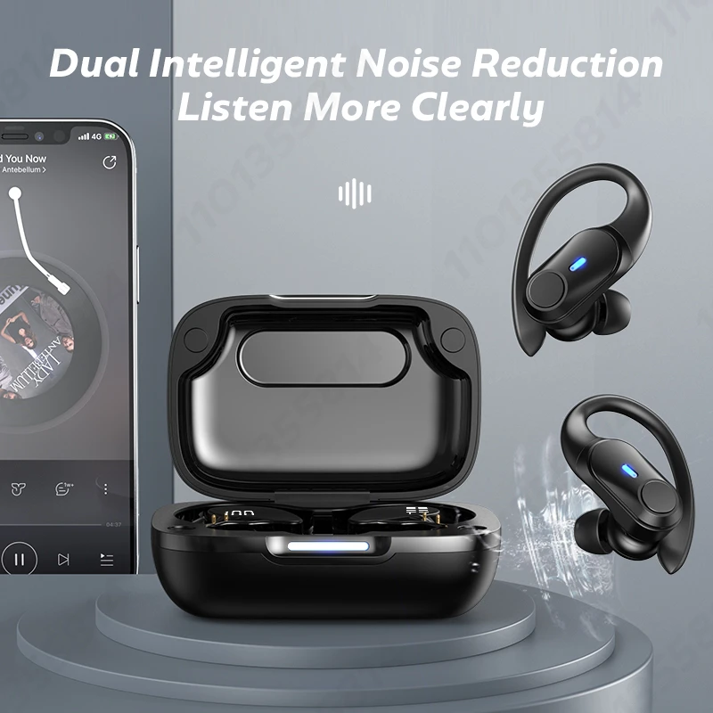 VOULAO Беспроводные наушники Bluetooth 5 1 Наушники HiFi Стереогарнитура Спорт