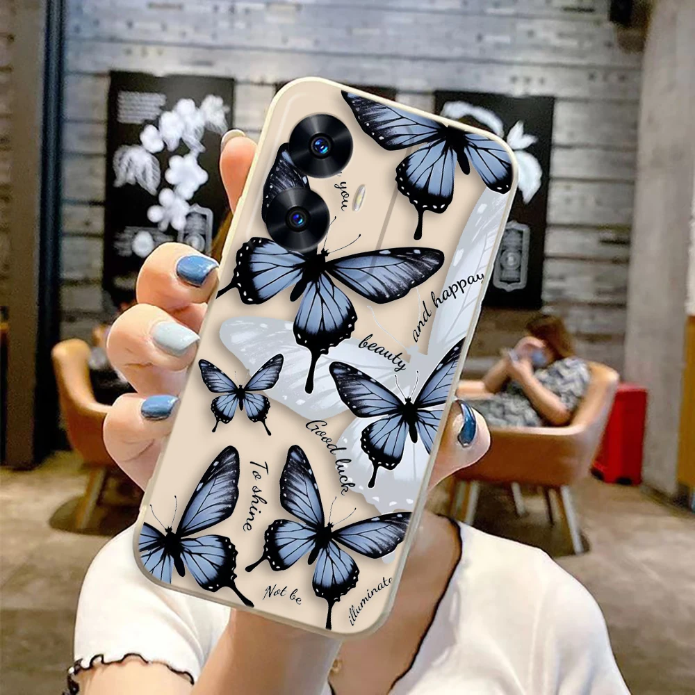 Чехол для телефона Pretty Purple Pink Butterflies Realme C65 C63 C53 C35 C55 C33 C30 C21Y C20 C12 C11 GT 2 NARAO 20 30 50 Funda