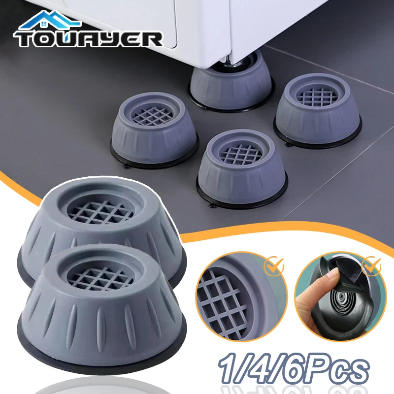 

1/4PCS Shockproof Foot Pad Washing Machine Foot Pad Bracket Mute Anti-Slip Rubber Leg Foot Refrigerator Base Furniture Foot Base