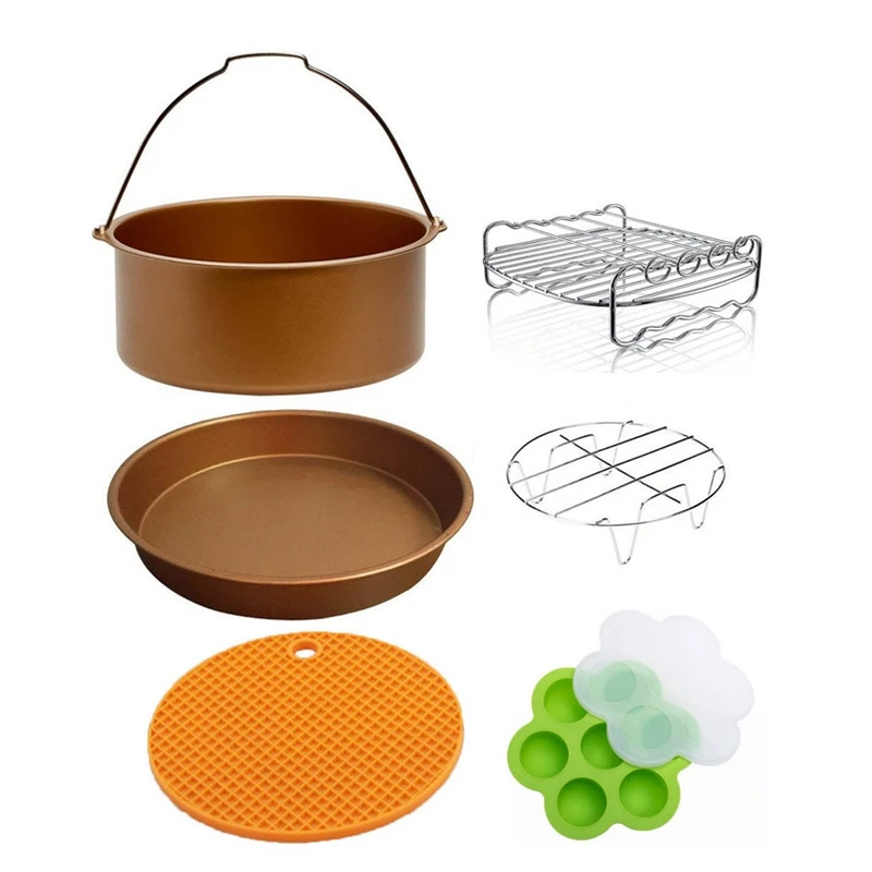 

Air Fryer Accessories 7 Inch For 3.2-5.8Qt Deep Fryer General Purpose For Phillips Air Fryer With Non-Stick Coating