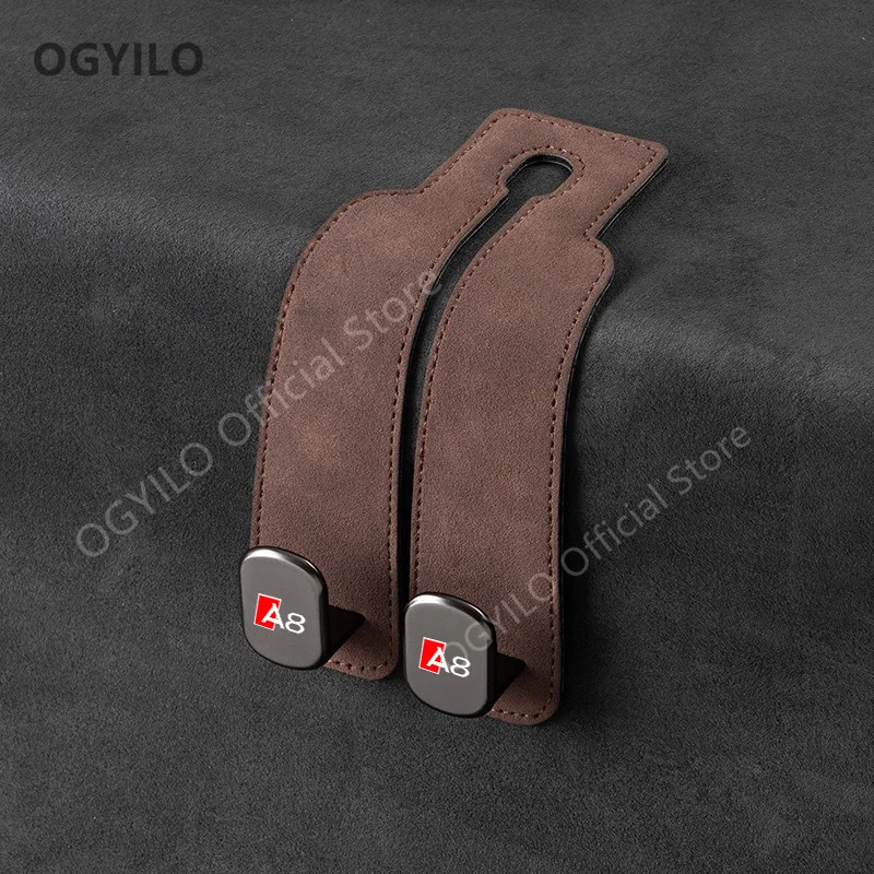 Крючок для подголовника автомобильного сиденья Audi A8 замшевый двойной крючок