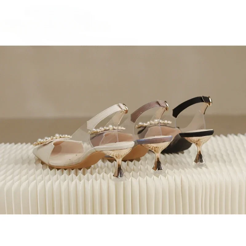 Женские туфли с острым носком Удобные однотонные пикантные банкетные на высоком