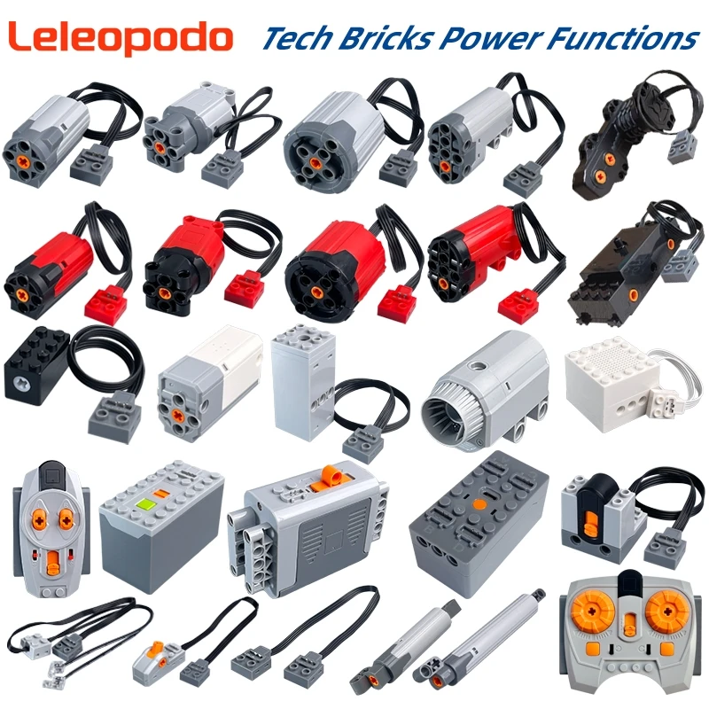 MOC Power Functions Verbesserte Version M L XL Servo Roter Motor Technischer Teil Bausteinspielzeugzubehör Kompatibel mit der Marke