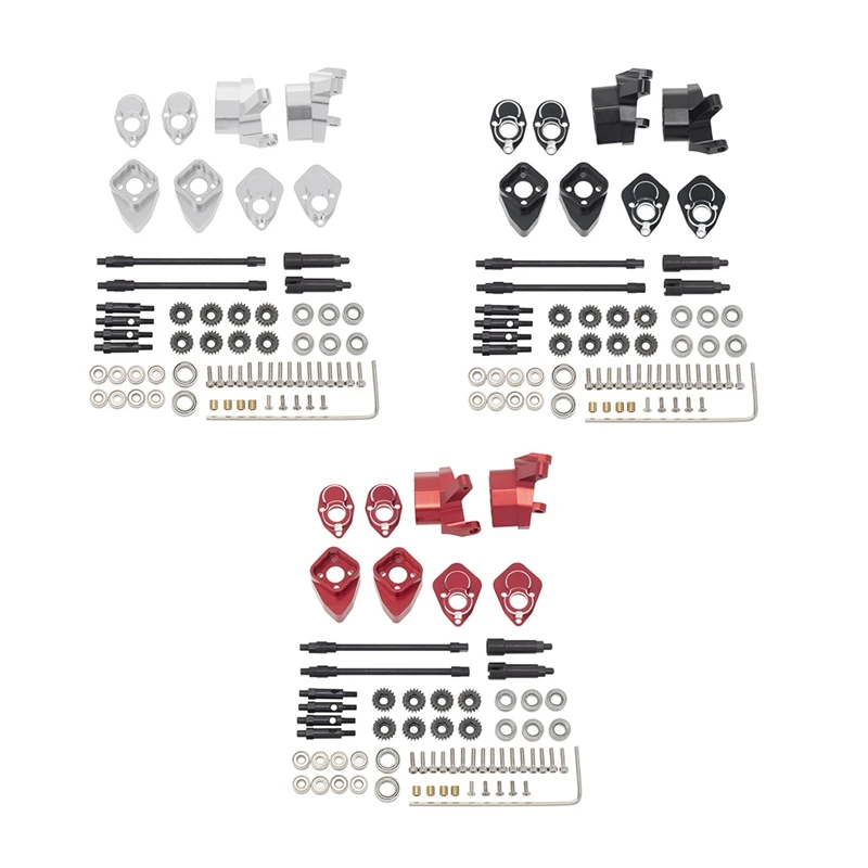 

Metal Front And Rear Portal Axle Set For Axial SCX24 Gladiator JLU Bronco C10 Deadbolt 1/24 RC Crawler Car Upgrades