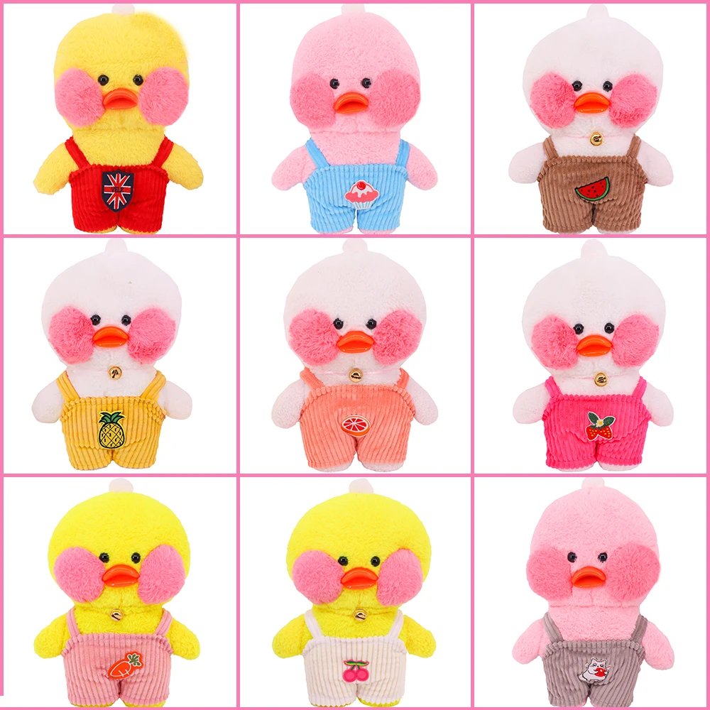 

Doll Clothes For Yellow Duck Plush Corduroy Overalls Cute Pattern 30Cm Lalafanfan Duck Dolls Clothes Toys For Girl Birthday Gift