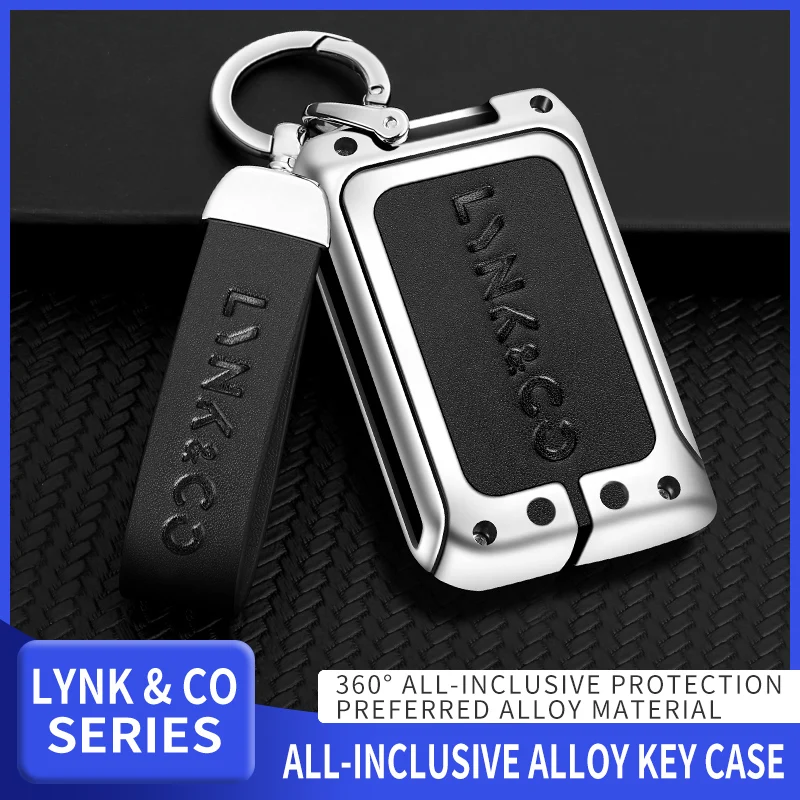 

Car Key Bag Multi Leather Key Wallet Key Case Key Holders For Lynk & Co 03 03+ 02 02 Hatchback Black Key Decoration Accessories