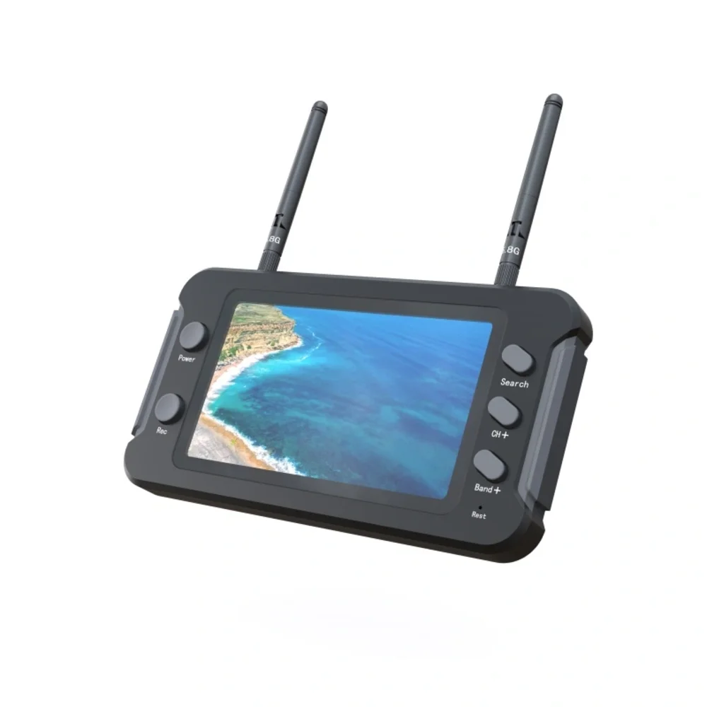 Фото 4,3-дюймовый 5,8-G FPV-монитор с DVR 40CH 800x480 IPS HD-экран 16:9 NTSC/PAL Автоматический поиск видеозапись 1200 мАч для RC FPV Drone №4