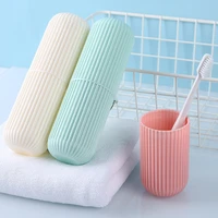 travel toothbrush cup toothbrush toothpaste storage box portable wash cup with dust cover simple tooth cup with dust cover