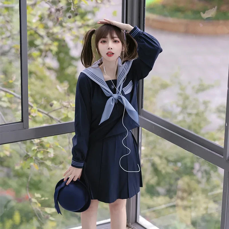 

Японская школьная форма JK, милый костюм, женский костюм фэн-шуй для колледжа + сексуальная юбка с высокой талией