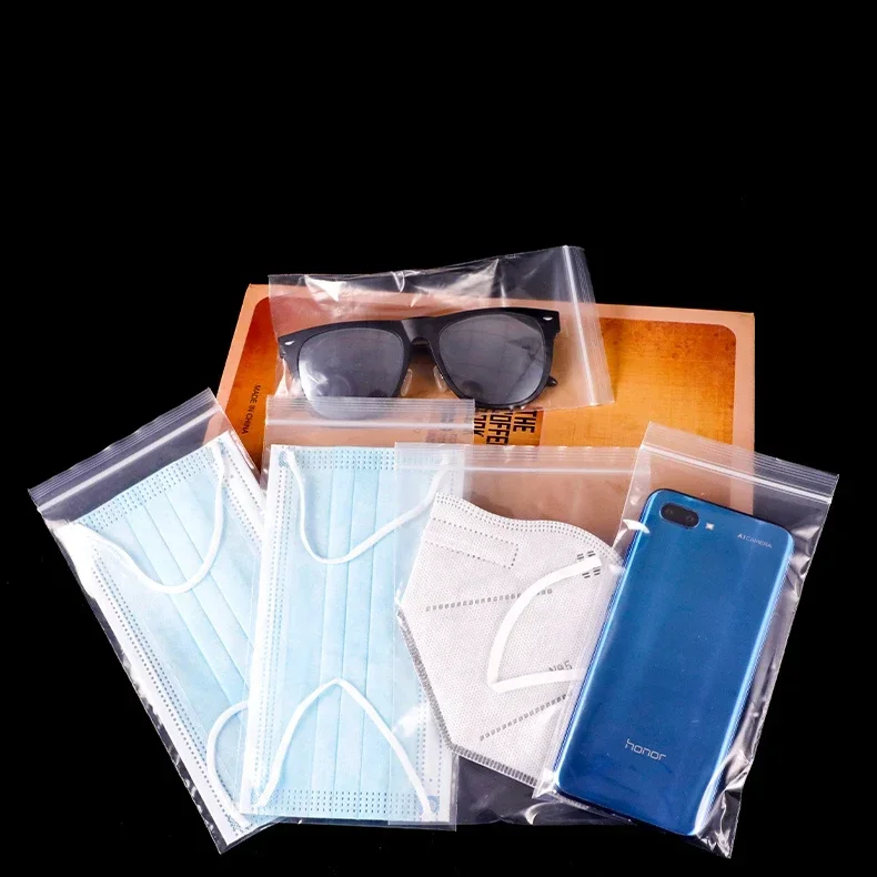 100 шт. самозапечатывающиеся пакеты с длинной полосой квадратный герметичный