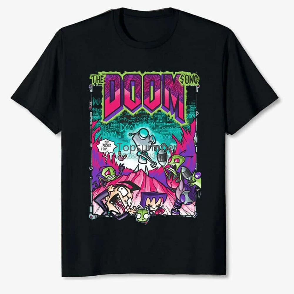

Мультяшная рубашка с изображением героя из мультфильма «Giro The Doom Song Invader Zim»